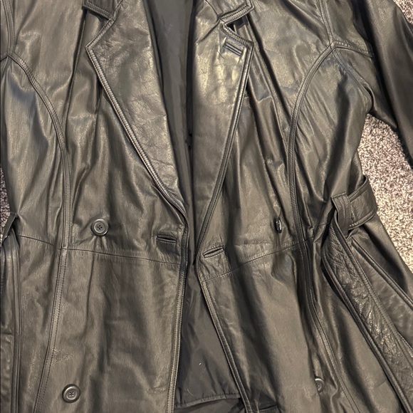 Wilsons Leather Men's Black Trench Coat 3M Thinsulate - Medium - Picture 4 of 16